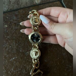 Versace
Women's Metallic Stud Icon 26mm Goldtone Stainless Steel Bracelet Watch